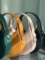 Plain Hobo HandBag - Green - Image 4