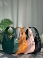 Plain Hobo HandBag - Green - Image 5